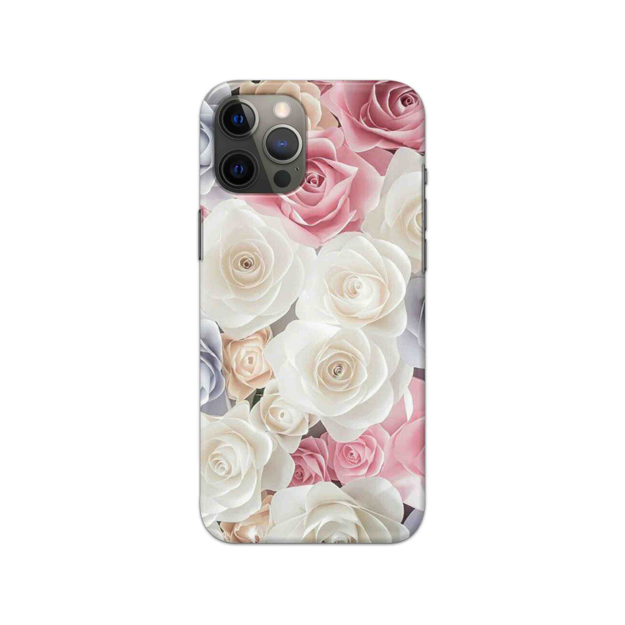 White Pink Roses Printed Slim Hard Phone Case White Pink Roses Printed Slim Hard Phone Case - Image 1