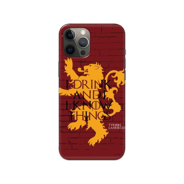 Tyrion Lannister - I Drink And I Know Things Printed Slim Hard Phone Case