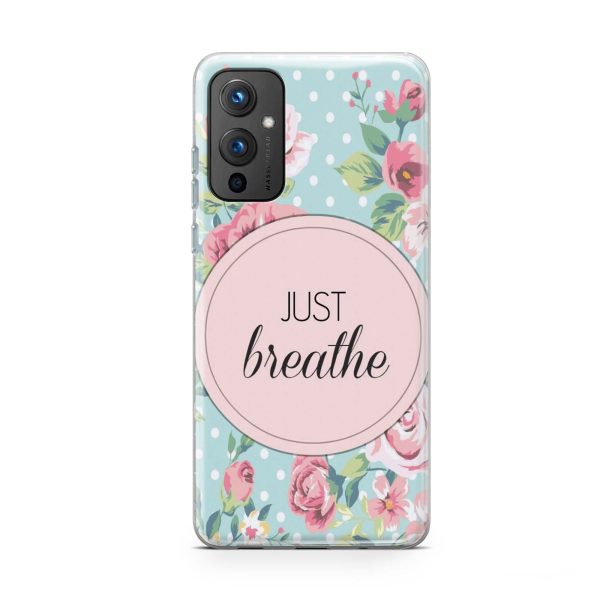 Typography - Just Breathe Printed Soft Phone Case