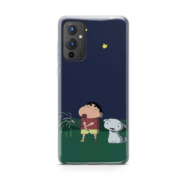 Shinchan and Shiro Printed Soft Phone Case