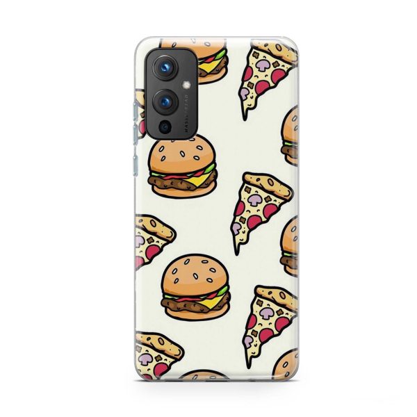 Burger Pizza Pattern Printed Soft Phone Case