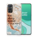 Eat Sleep Travel Repeat Map  Soft Phone Case - Image 3
