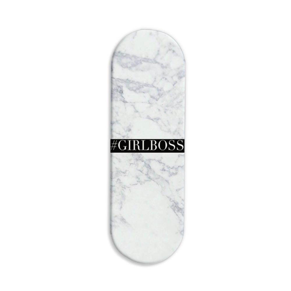 Girl Boss Marble Printed Slider Phone Grip Holder Girl Boss Marble Printed Slider Phone Grip Holder - Image 1