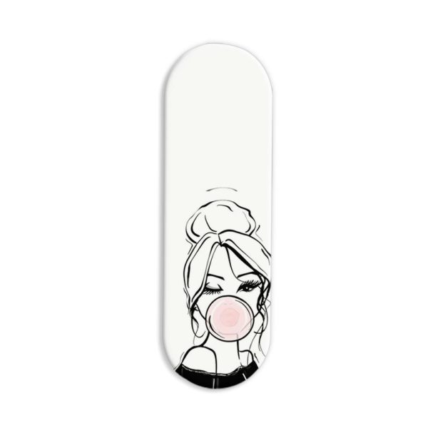 Bubble Gum Girl  Printed Slider Phone Grip Holder