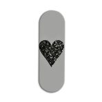 Glittery Heart Printed Slider Phone Grip Holder