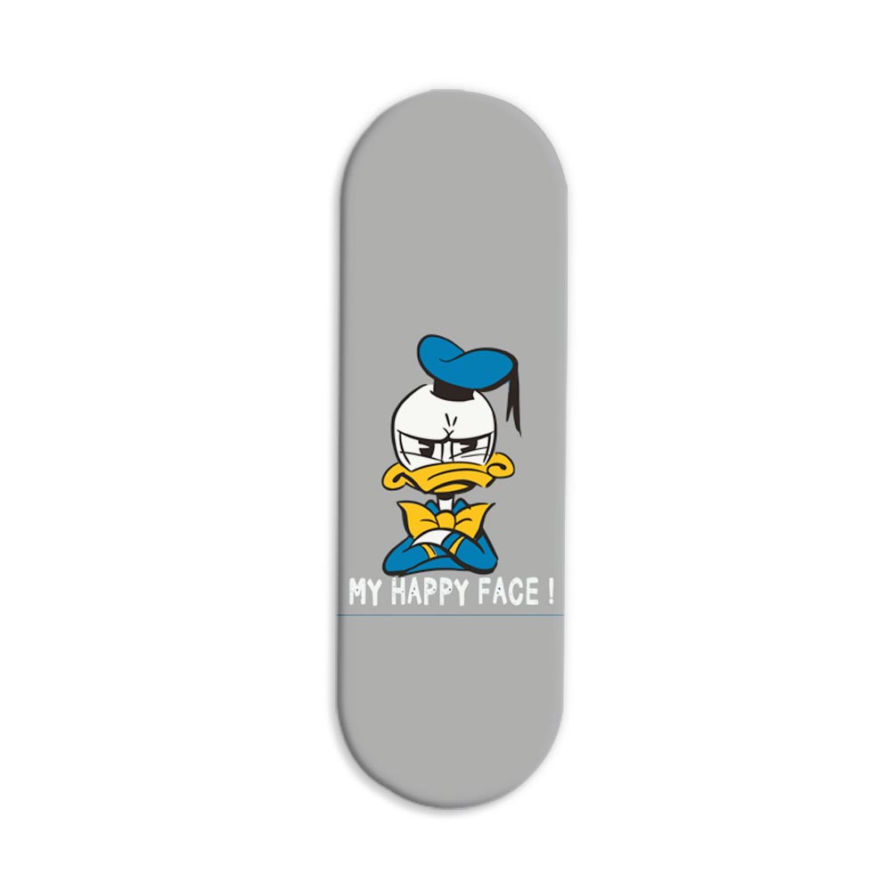 My Happy Face-Donald Duck Printed Slider Phone Grip Holder My Happy Face-Donald Duck Printed Slider Phone Grip Holder - Image 1