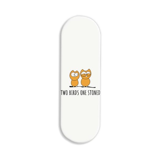 Two Birds One Stoned Printed Slider Phone Grip Holder