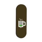 Coffee Battery Meter Printed Slider Phone Grip Holder