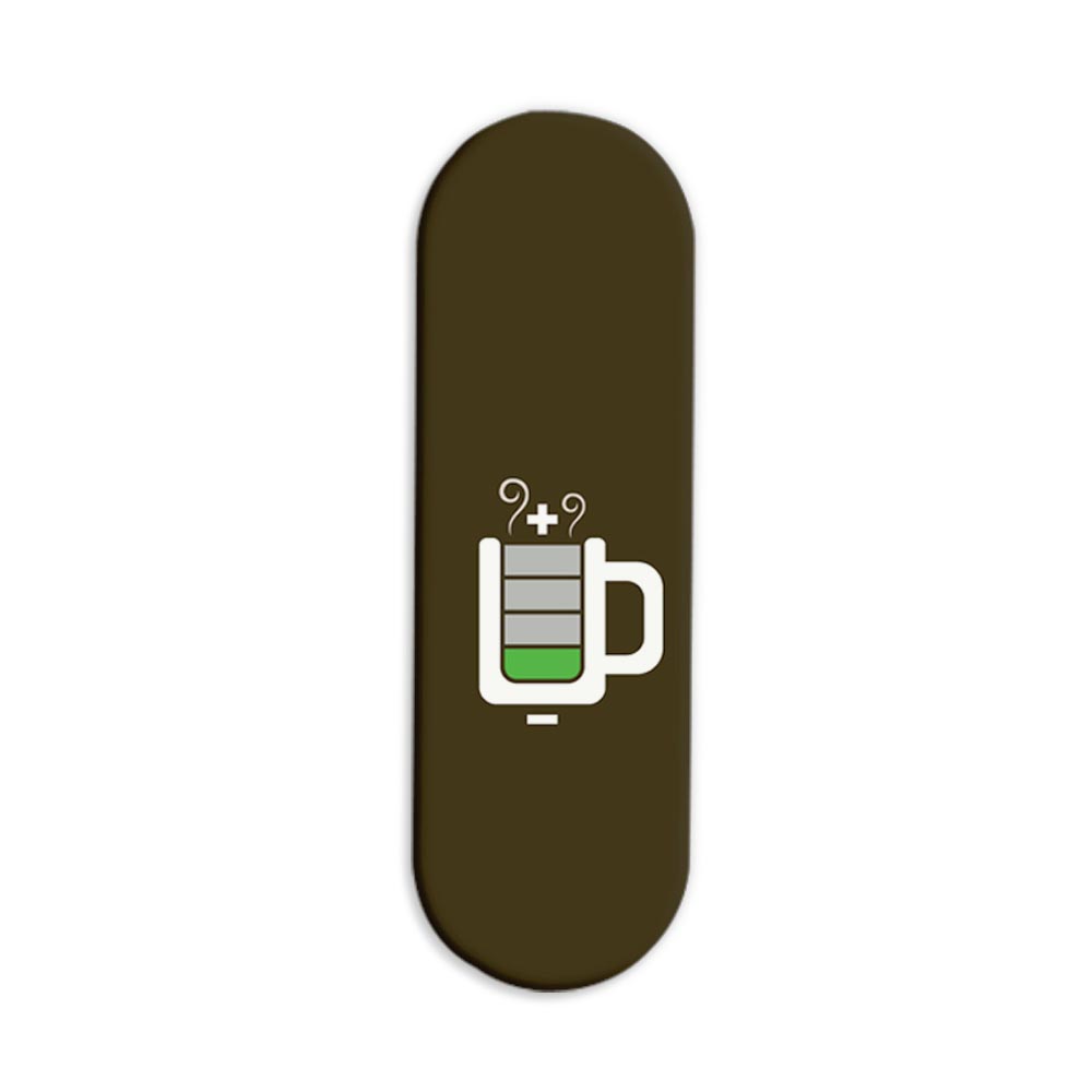Coffee Battery Meter Printed Slider Phone Grip Holder Coffee Battery Meter Printed Slider Phone Grip Holder - Image 1