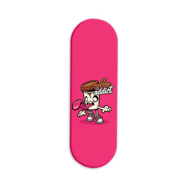 Coffee Addiction Printed Slider Phone Grip Holder