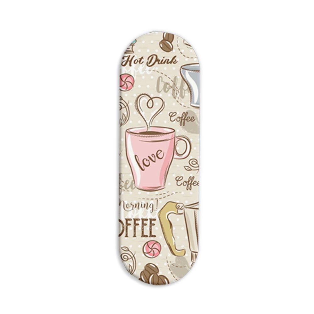 Coffee Love Printed Slider Phone Grip Holder Coffee Love Printed Slider Phone Grip Holder - Image 1