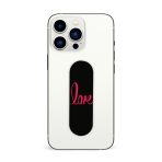 Love -Black  Printed Slider Phone Grip Holder - Image 3