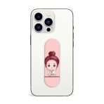 Pink Girl  Printed Slider Phone Grip Holder - Image 3