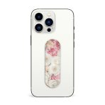 White Pink Roses Printed Slider Phone Grip Holder - Image 3