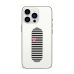 Black and White Grid Pattern  Printed Slider Phone Grip Holder - Image 3