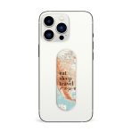 Eat Sleep Travel Repeat Map  Printed Slider Phone Grip Holder - Image 3