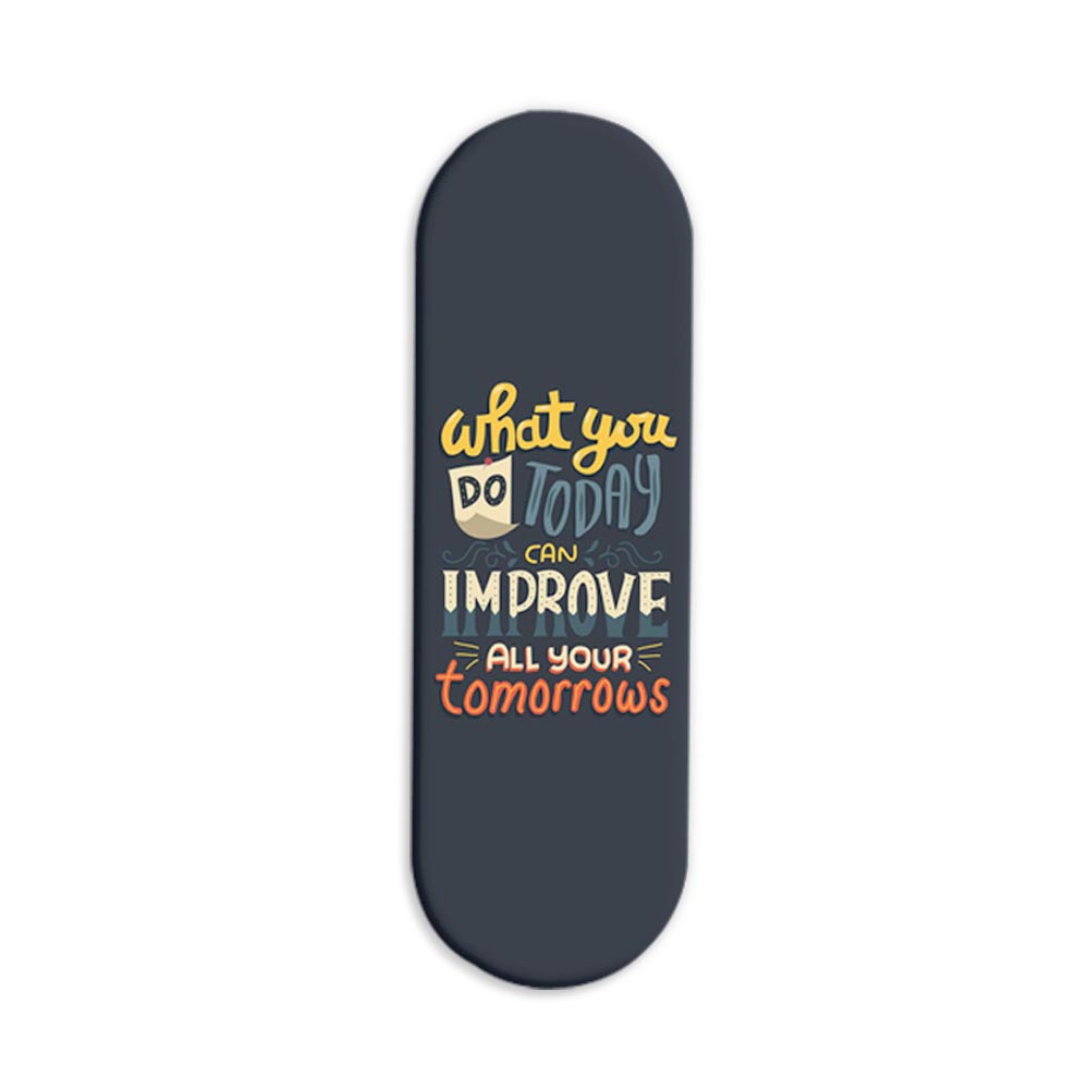 Typography Printed Slider Phone Grip Holder Typography Printed Slider Phone Grip Holder - Image 1