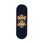 Typography - Beer Printed Slider Phone Grip Holder