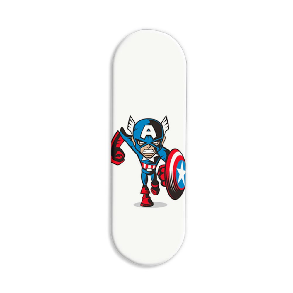 Captain America - Animated Print Printed Slider Phone Grip Holder Captain America - Animated Print Printed Slider Phone Grip Holder - Image 1