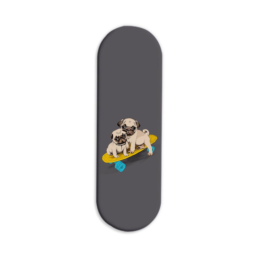 Minimal - Pug Printed Slider Phone Grip Holder Minimal - Pug Printed Slider Phone Grip Holder - Image 1
