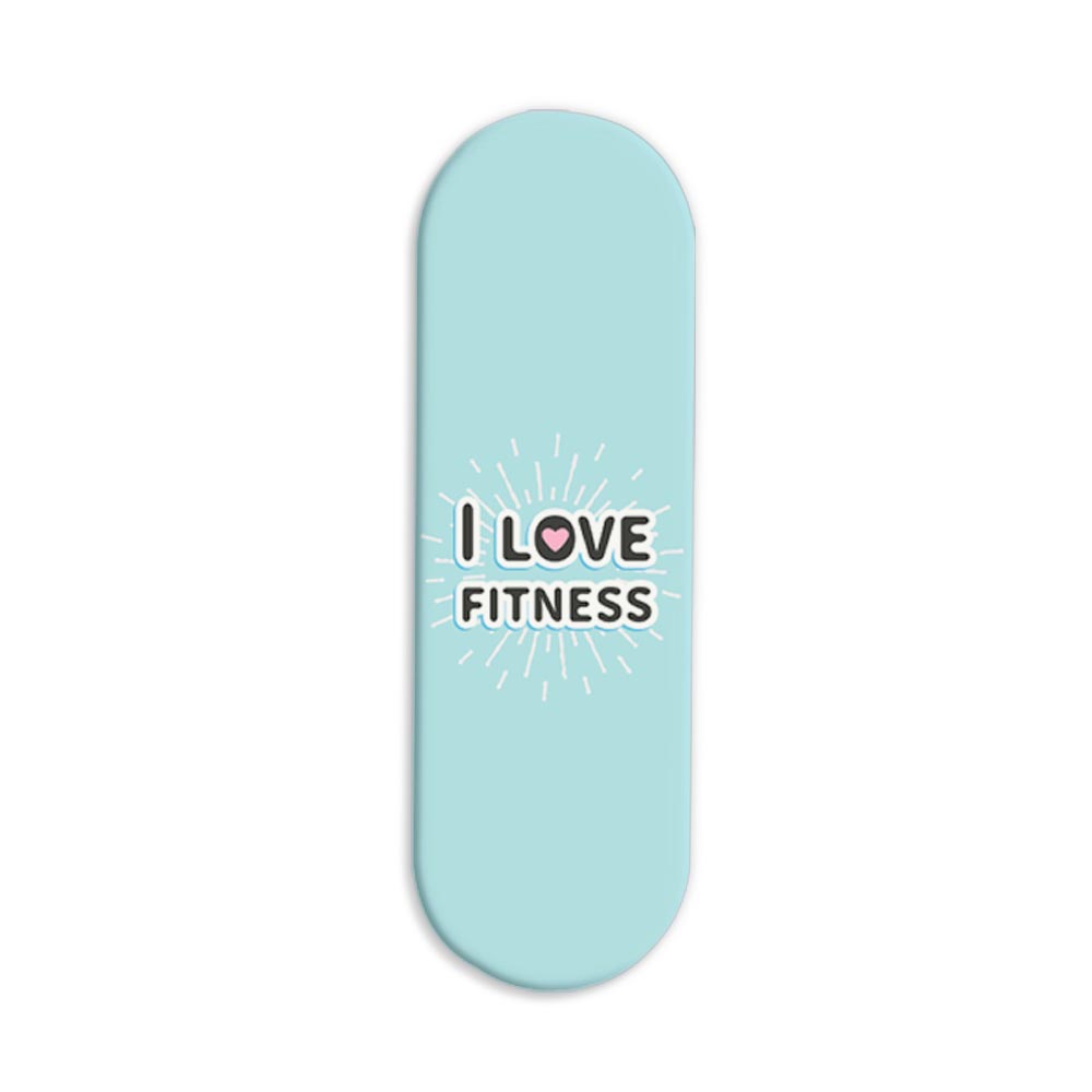I Love Fitness Printed Slider Phone Grip Holder I Love Fitness Printed Slider Phone Grip Holder - Image 1