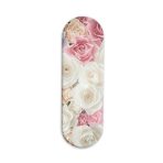 White Pink Roses Printed Slider Phone Grip Holder