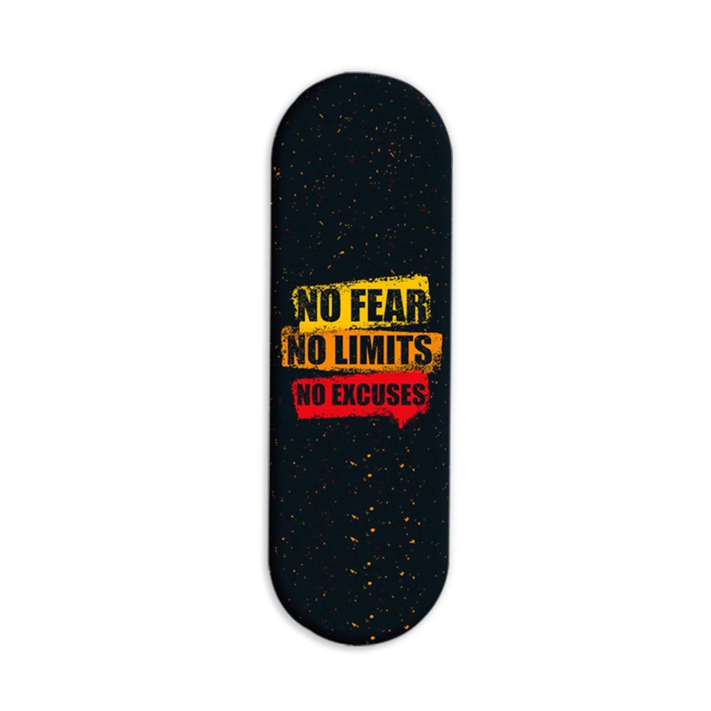 No Fear No Limits No Excuses Printed Slider Phone Grip Holder No Fear No Limits No Excuses Printed Slider Phone Grip Holder - Image 1