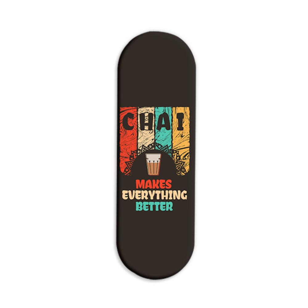 CHAI Makes Everything Better Printed Slider Phone Grip Holder CHAI Makes Everything Better Printed Slider Phone Grip Holder - Image 1