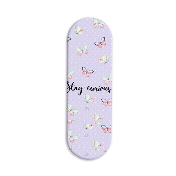 Stay Curious  Printed Slider Phone Grip Holder