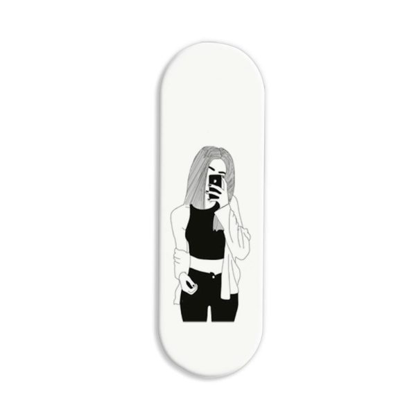 Girl With Attitude Printed Slider Phone Grip Holder
