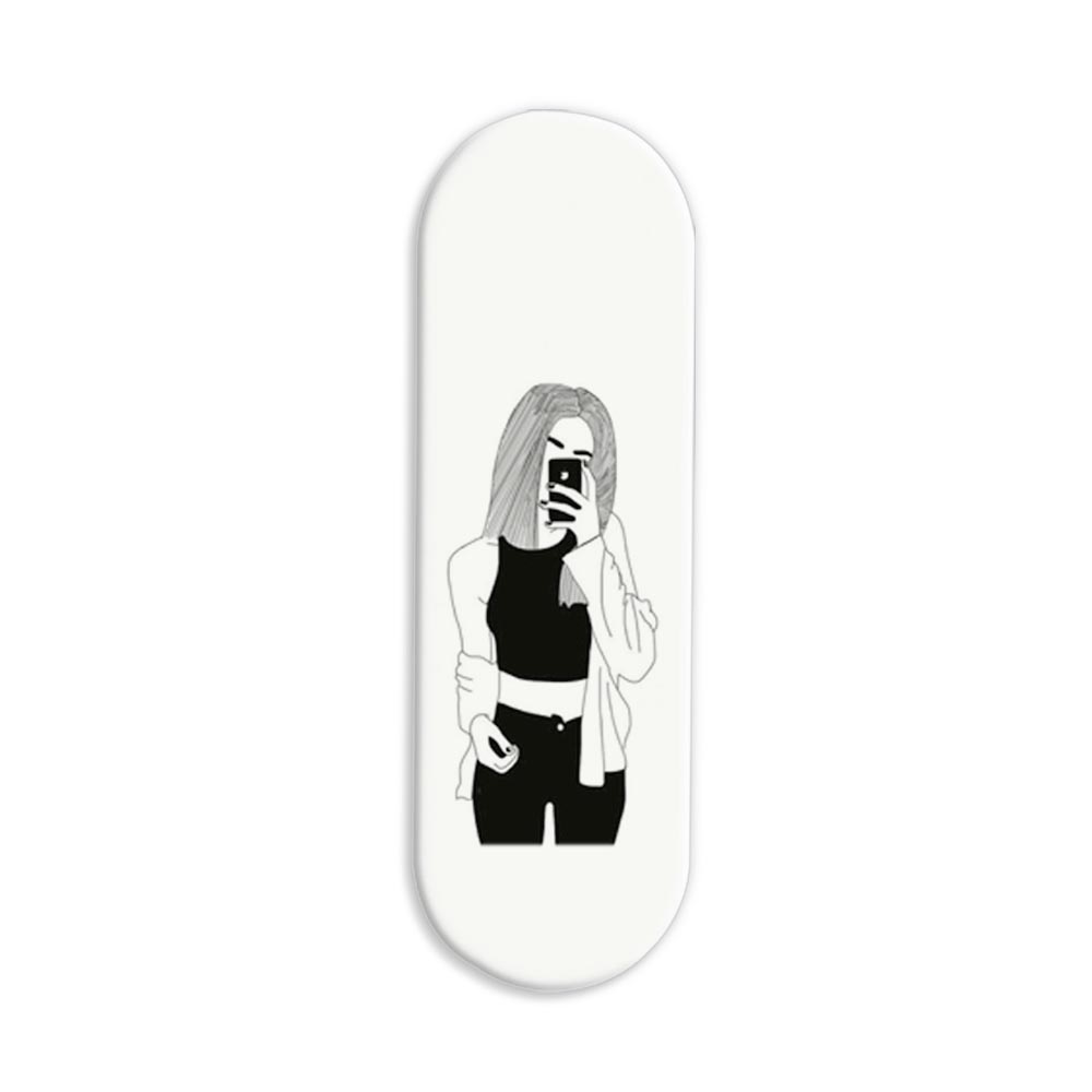 Girl With Attitude Printed Slider Phone Grip Holder Girl With Attitude Printed Slider Phone Grip Holder - Image 1