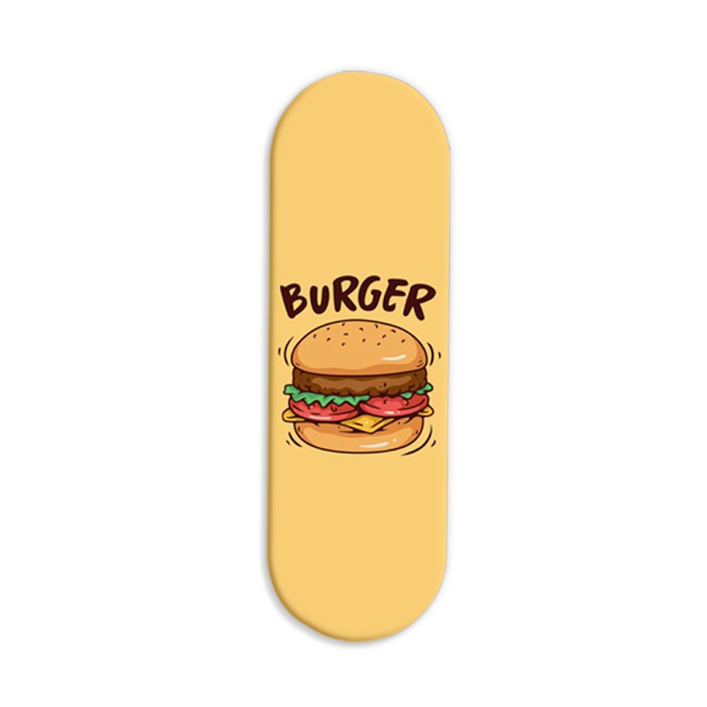 Burger Is Love Printed Slider Phone Grip Holder Burger Is Love Printed Slider Phone Grip Holder - Image 1